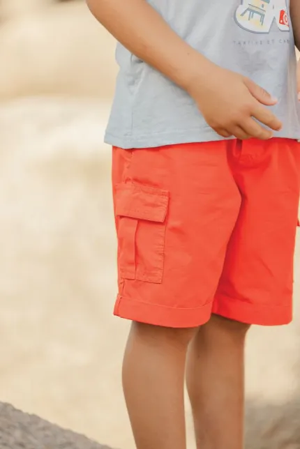Tartine Et Chocolat Boys Girls CITY AVENTURE SHORT7BIS - Spicy orange