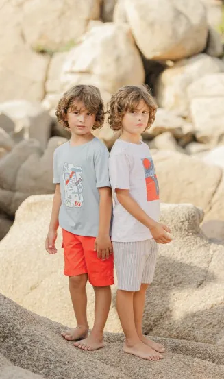 Tartine Et Chocolat Boys Girls CITY AVENTURE SHORT7BIS - Spicy orange