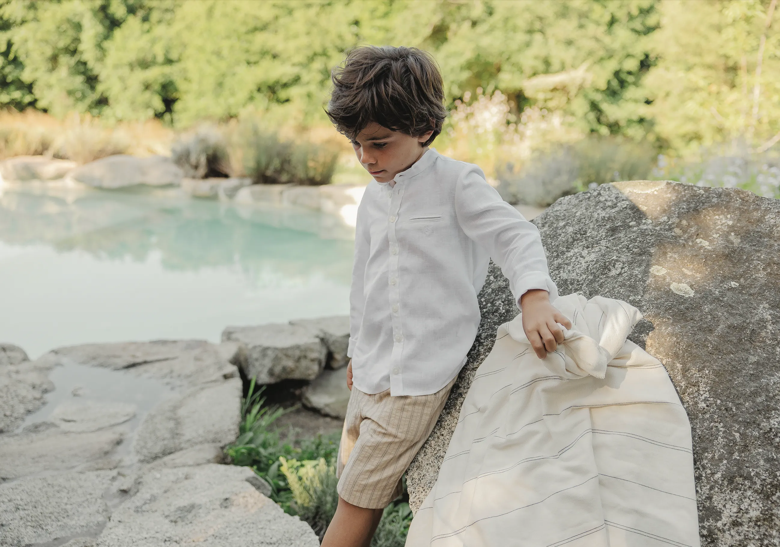 Tartine Et Chocolat Boys Girls PETIT COWBOY SHORT16BIS - Ocre