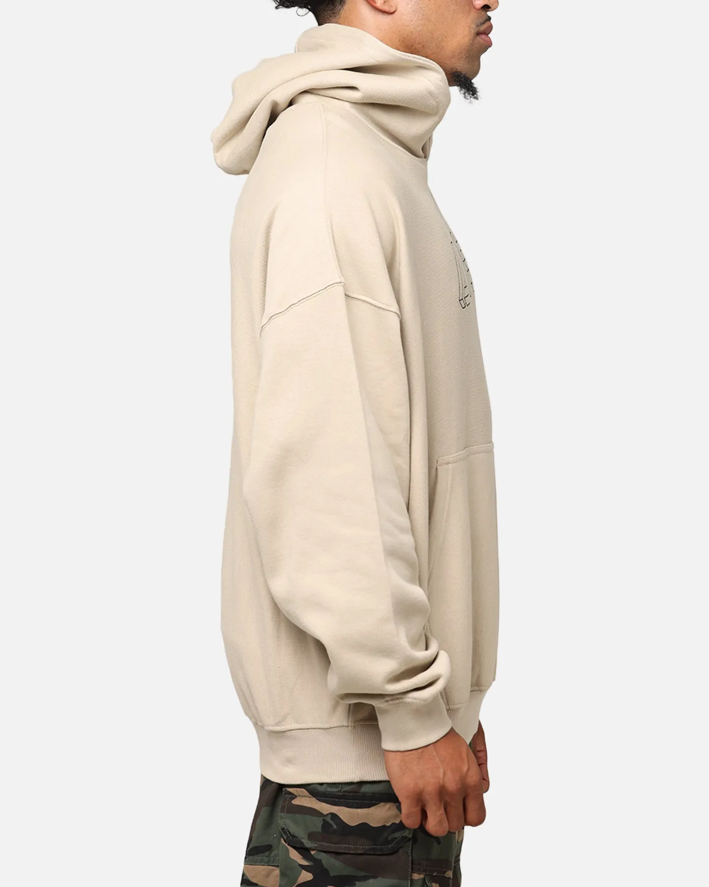 The Anti Order Dimension Boxy Hoodie Stone