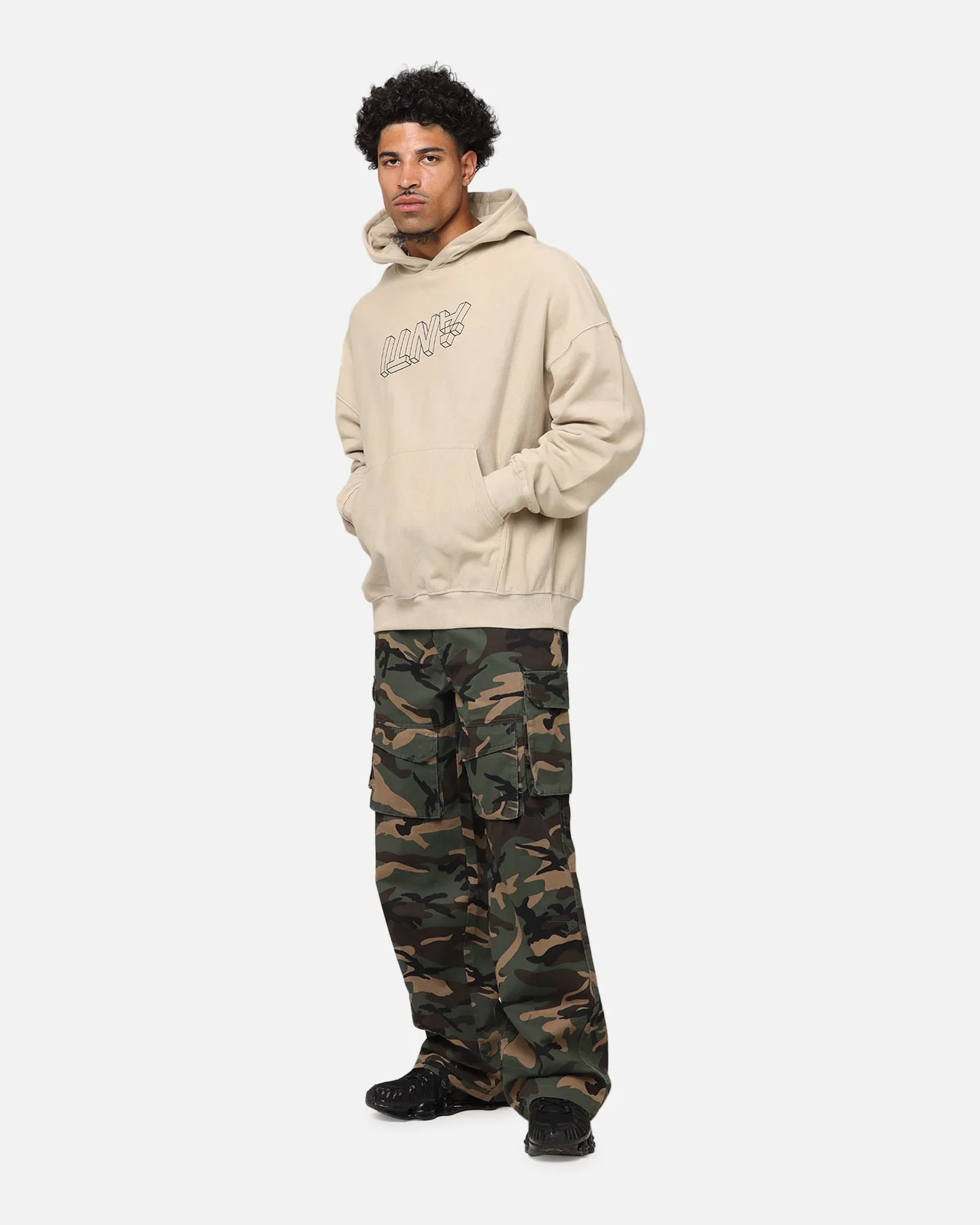 The Anti Order Dimension Boxy Hoodie Stone