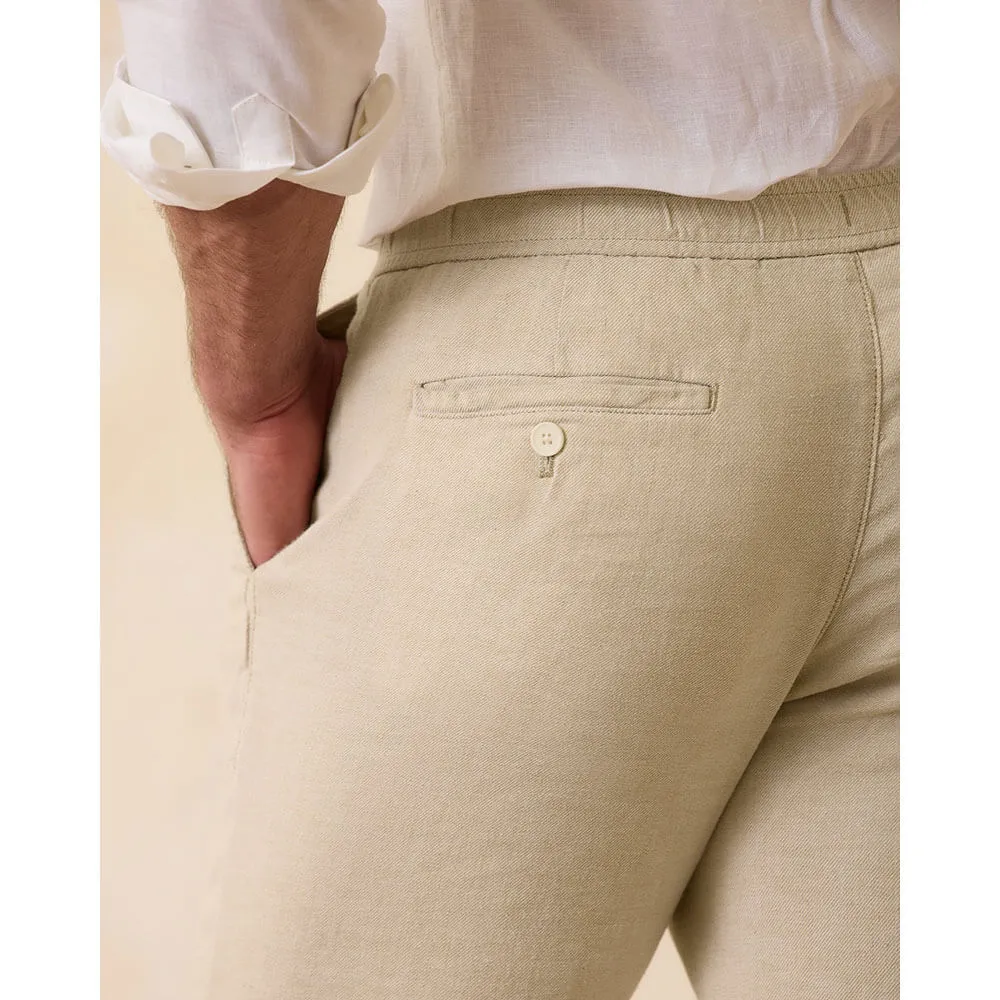 Tommy Bahama Beach Coast Linen Blend Elastic Pull On Pants - Stone Khaki* Tommy Bahama Clothing
