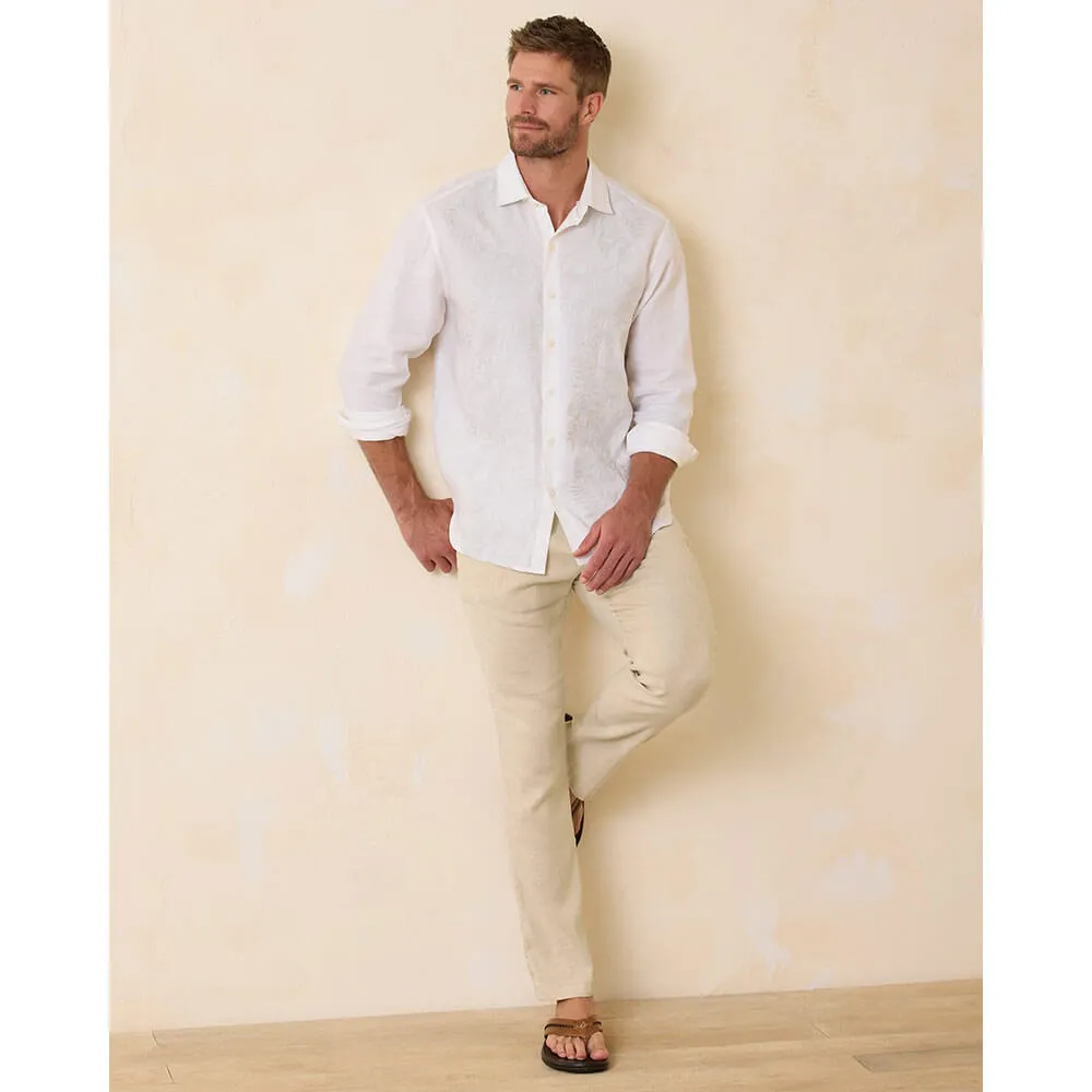 Tommy Bahama Beach Coast Linen Blend Elastic Pull On Pants - Stone Khaki* Tommy Bahama Clothing