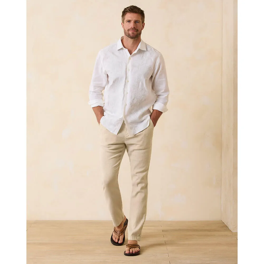 Tommy Bahama Beach Coast Linen Blend Elastic Pull On Pants - Stone Khaki* Tommy Bahama Clothing