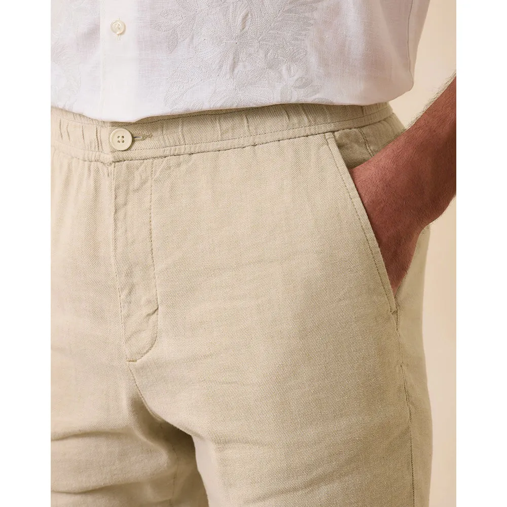 Tommy Bahama Beach Coast Linen Blend Elastic Pull On Pants - Stone Khaki* Tommy Bahama Clothing