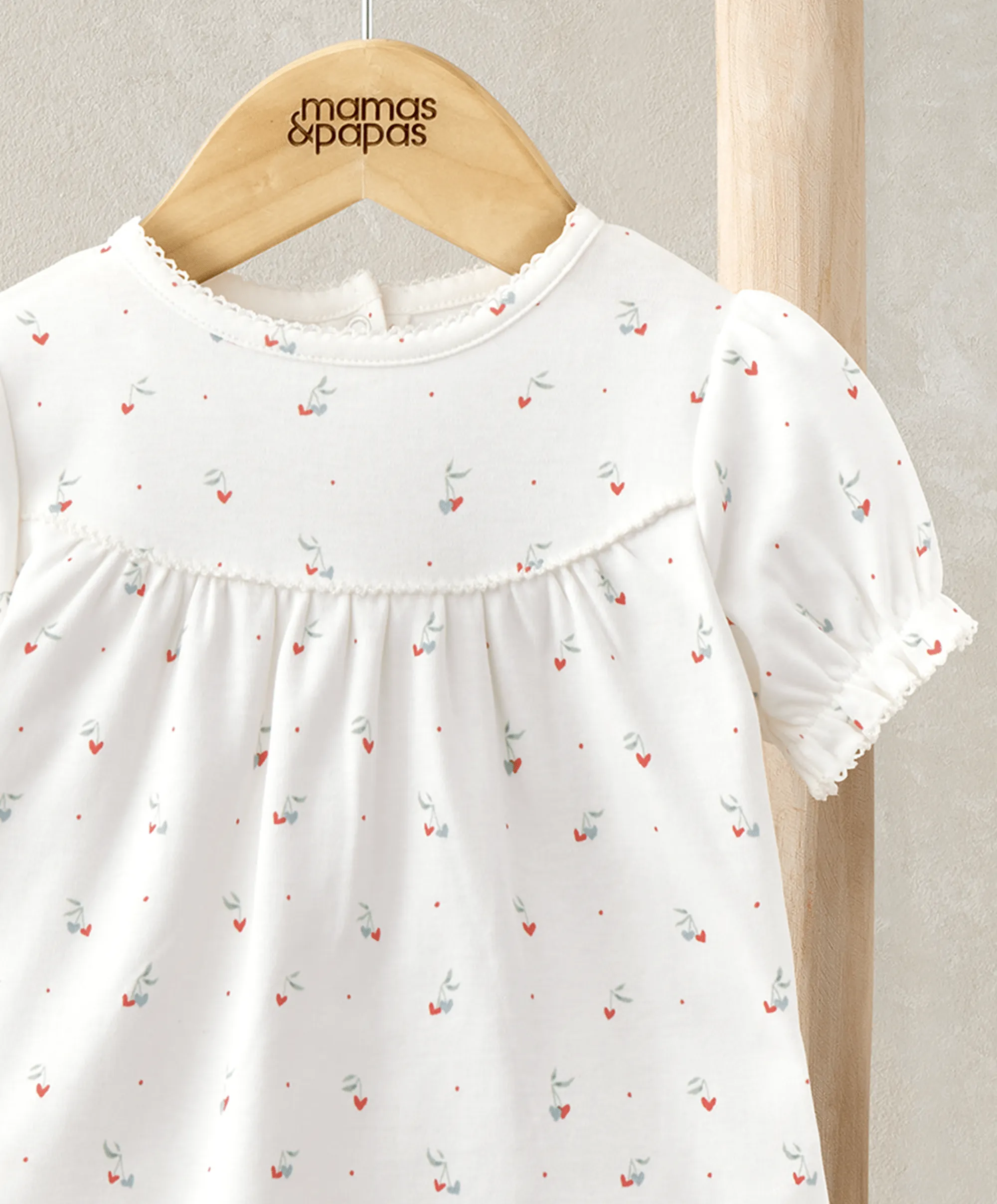 Top & Shorts Set (2 Pieces) - Cherry Hearts Print Babykids Mamas & Papas