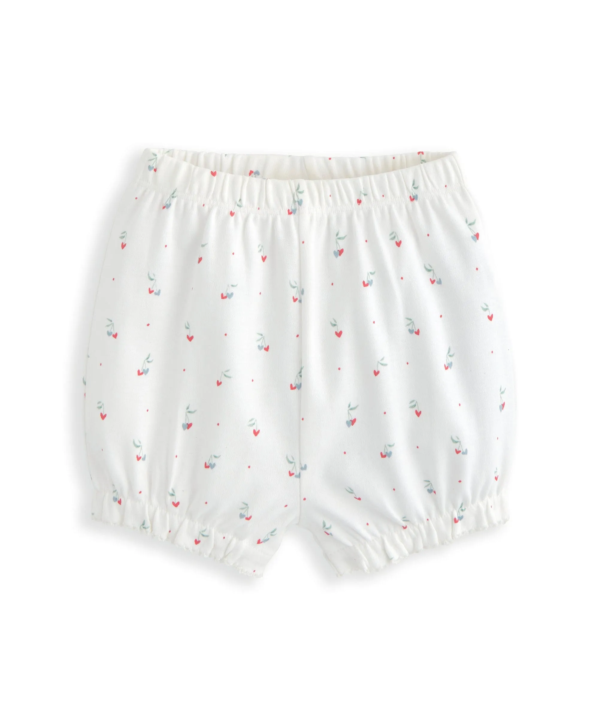 Top & Shorts Set (2 Pieces) - Cherry Hearts Print