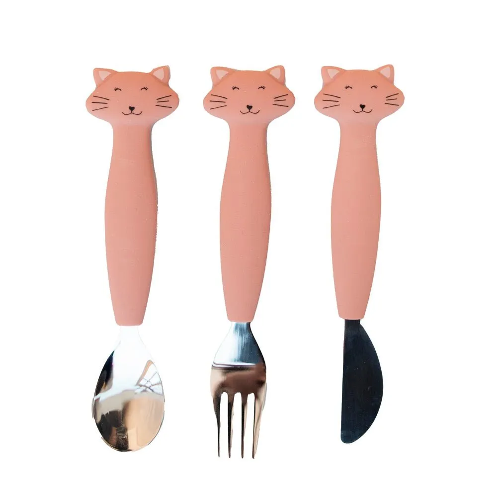 Trixie: Silicone Cutlery Set 3-pack - Mrs. Cat