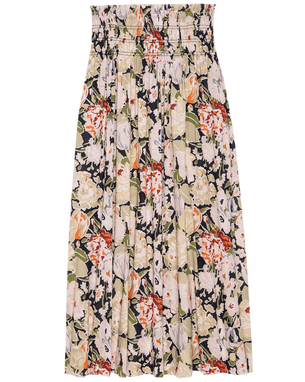 Vintage Rose Print Canary Skirt