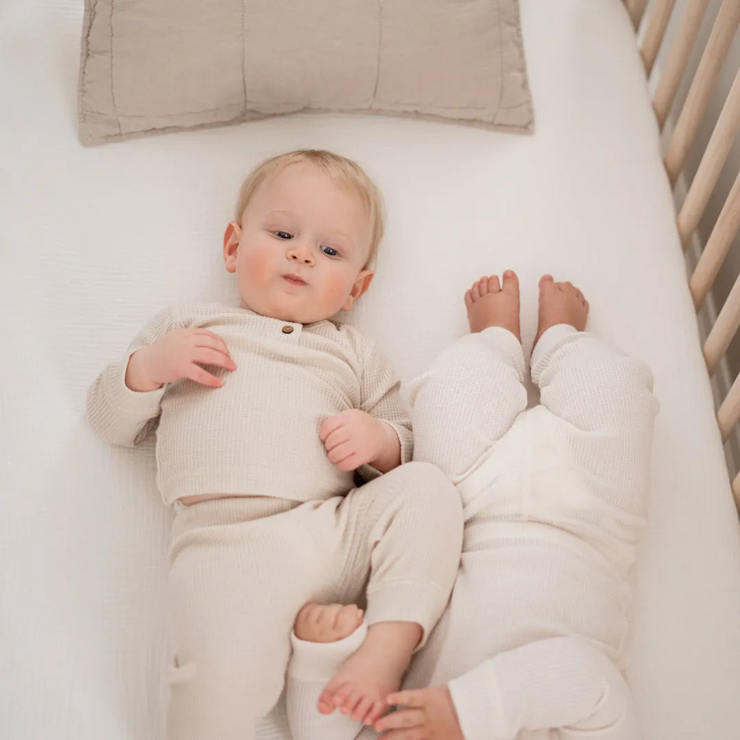 Waffle Long Sleeve Set Babykids_Atlas-Grey