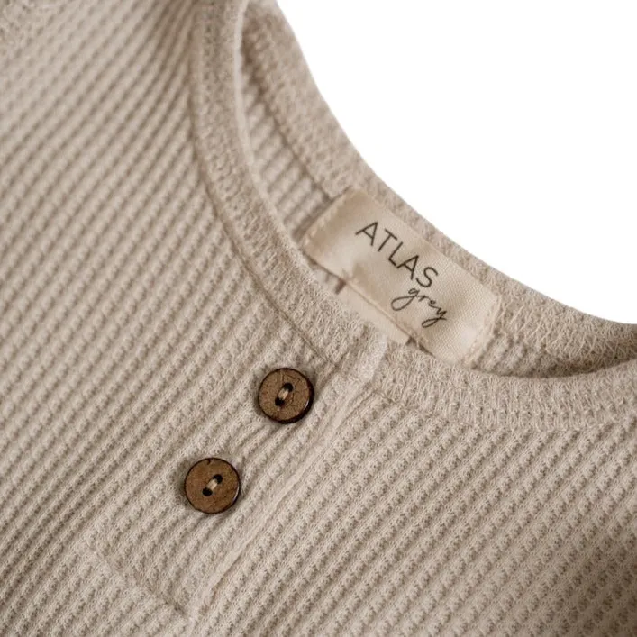 Waffle Long Sleeve Set Babykids_Atlas-Grey
