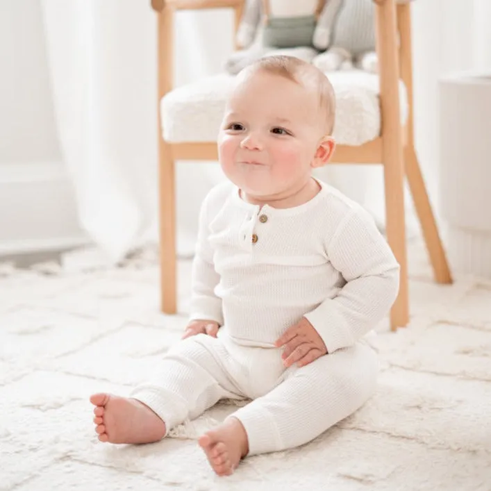 Waffle Long Sleeve Set Babykids_Atlas-Grey