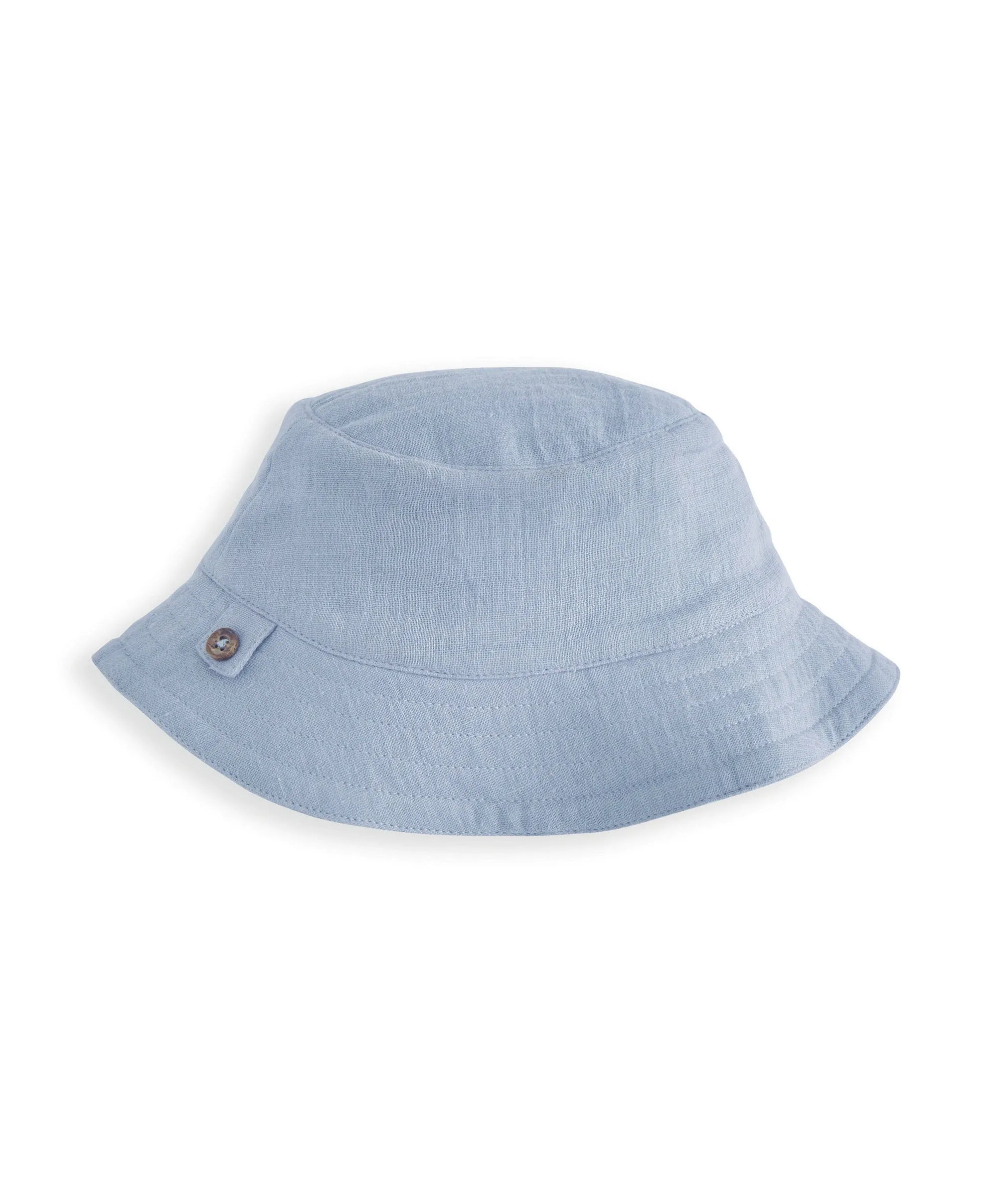 Woven Romper & Bucket Hat Set (2 Pieces) - Blue Babykids Mamas & Papas