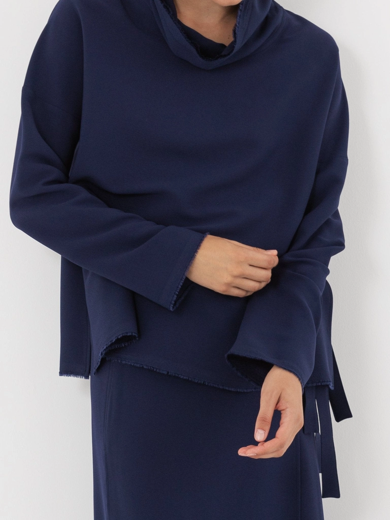 Wright   Doyle Lotura Funnel Neck Top