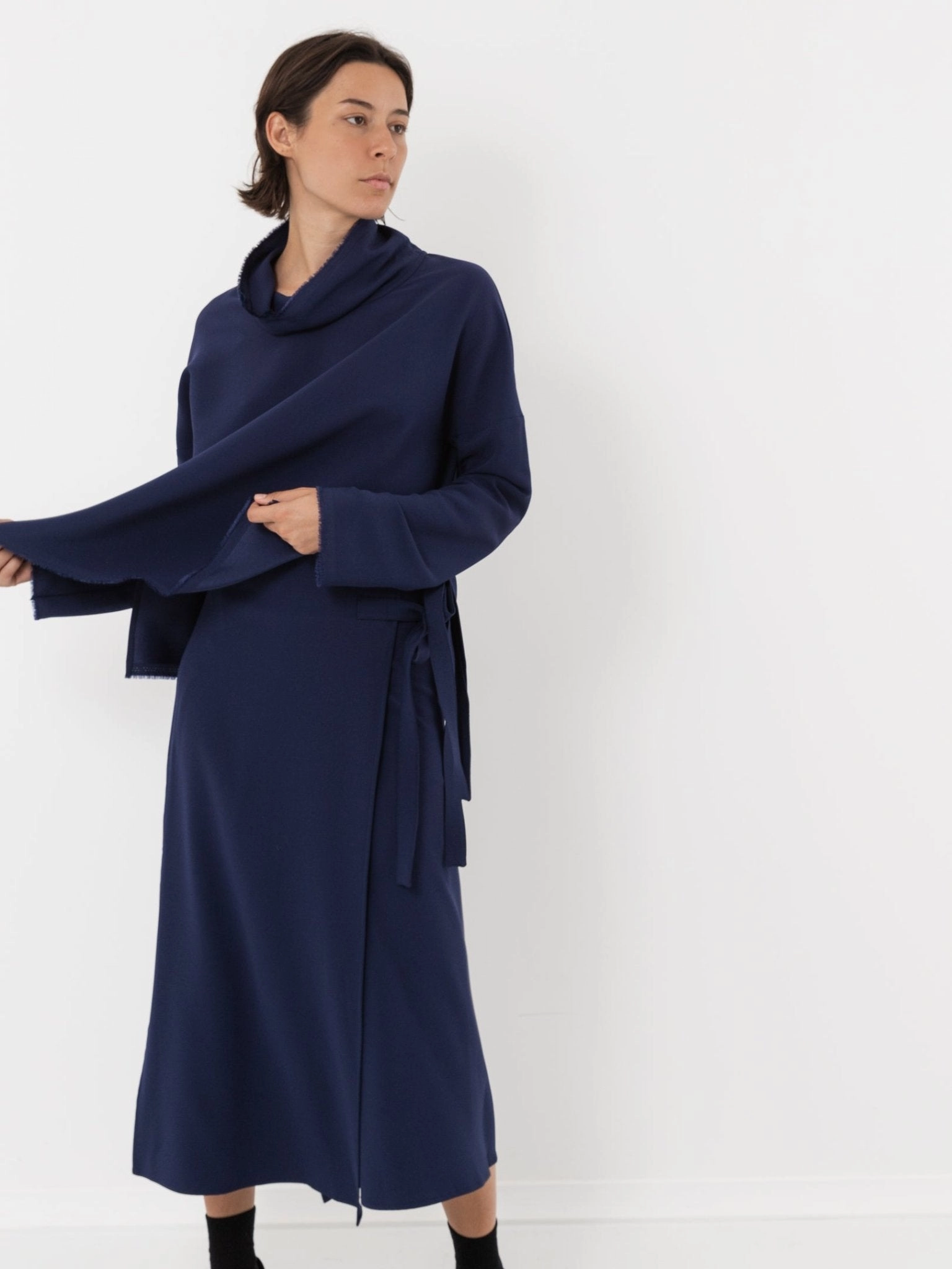 Wright   Doyle Lotura Funnel Neck Top