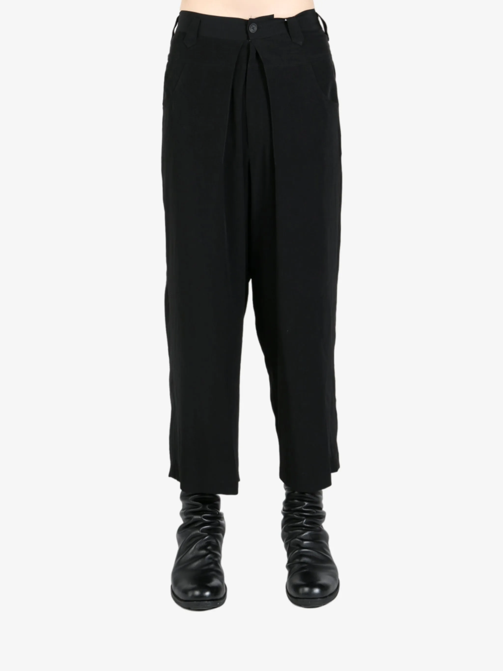 YOHJI YAMAMOTO POUR HOMME - Men Center Tucked Pants Clothing_yohji-yamamoto
