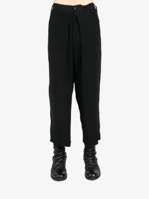 YOHJI YAMAMOTO POUR HOMME - Men Center Tucked Pants Clothing_yohji-yamamoto