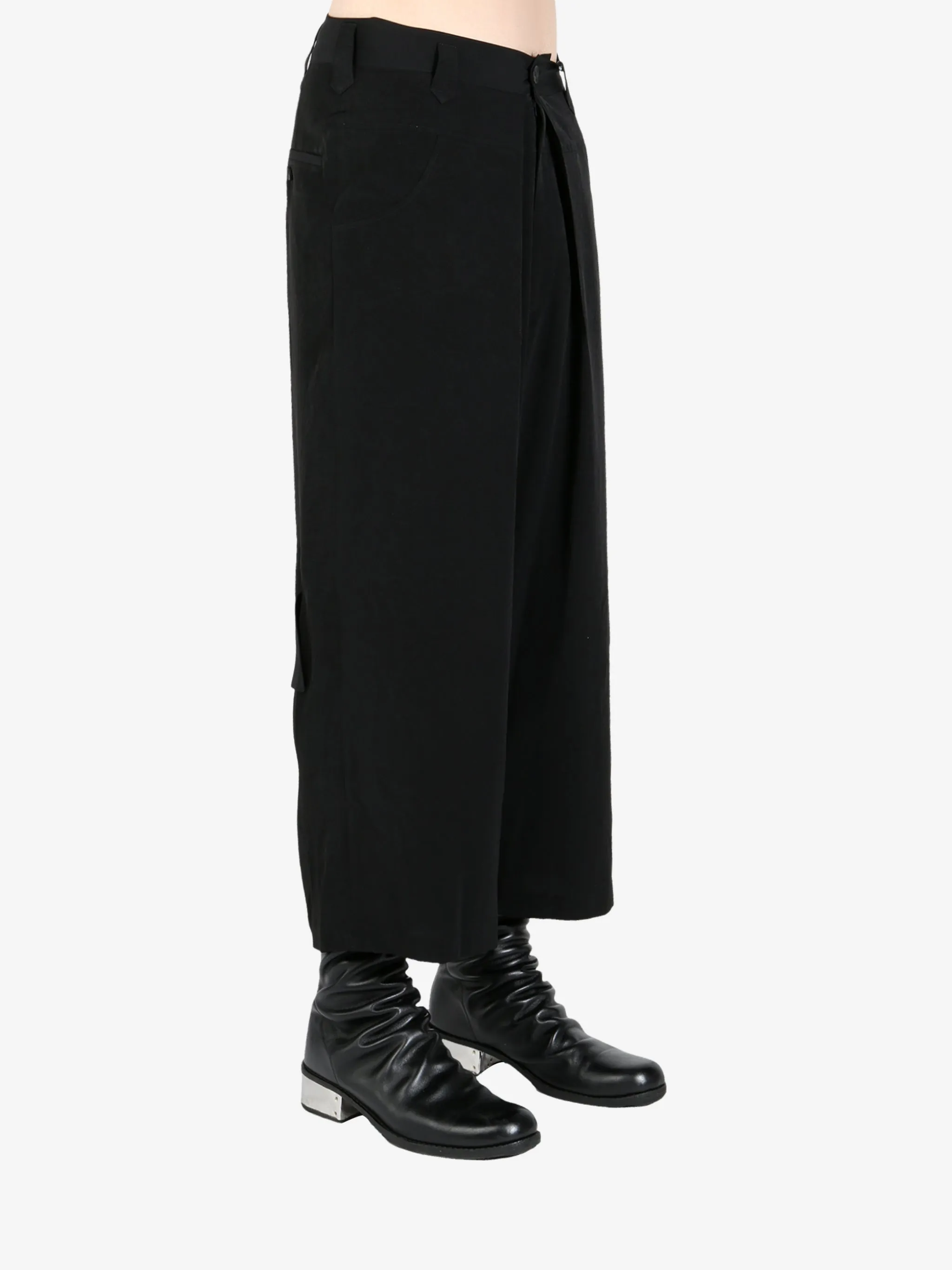 YOHJI YAMAMOTO POUR HOMME - Men Center Tucked Pants Clothing_yohji-yamamoto