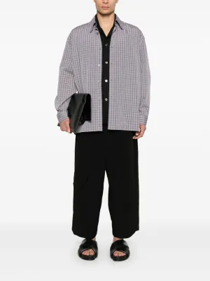 YOHJI YAMAMOTO POUR HOMME - Men Cut-Out Detail Pants Clothing_yohji-yamamoto