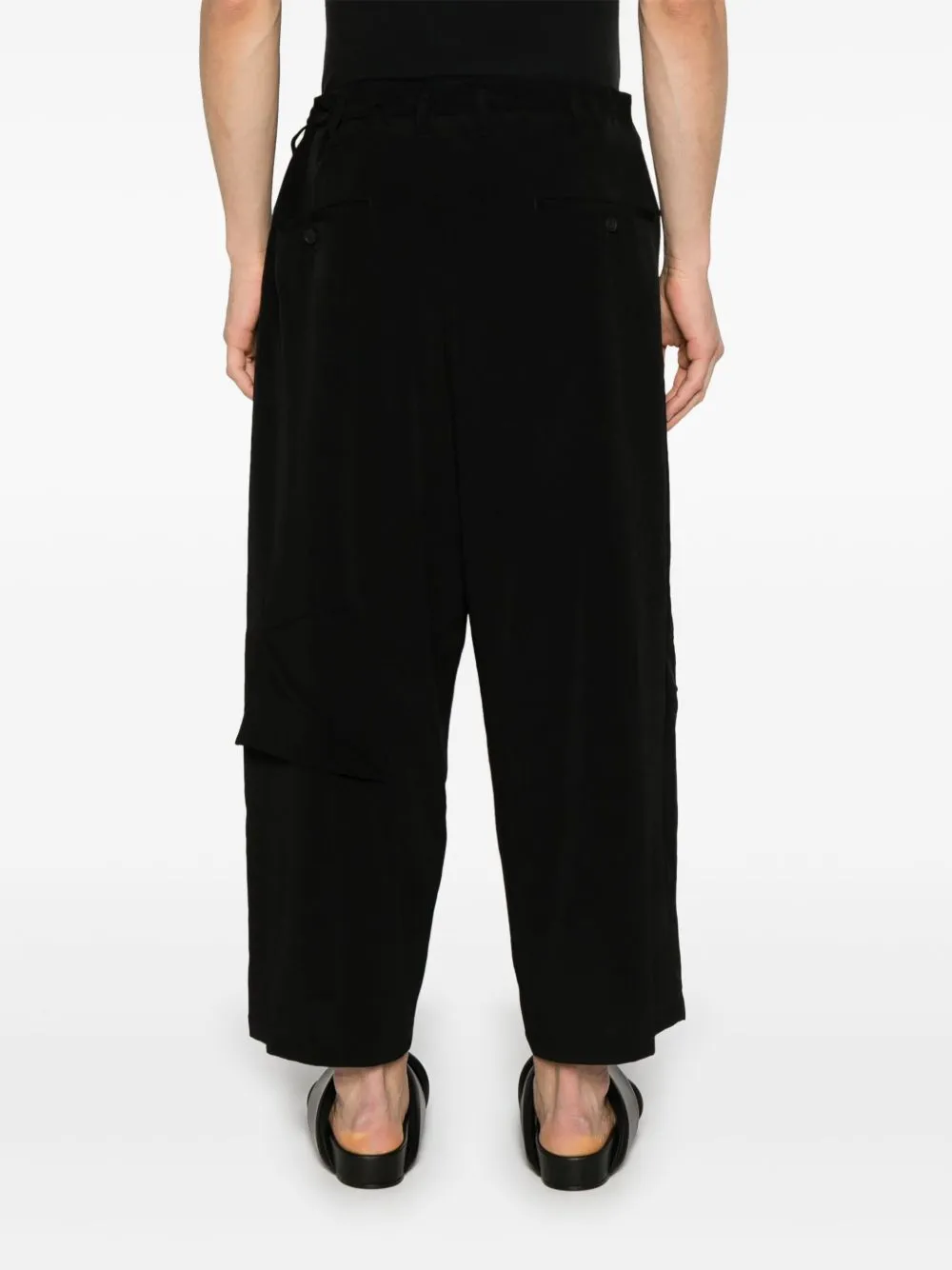 YOHJI YAMAMOTO POUR HOMME - Men Cut-Out Detail Pants Clothing_yohji-yamamoto