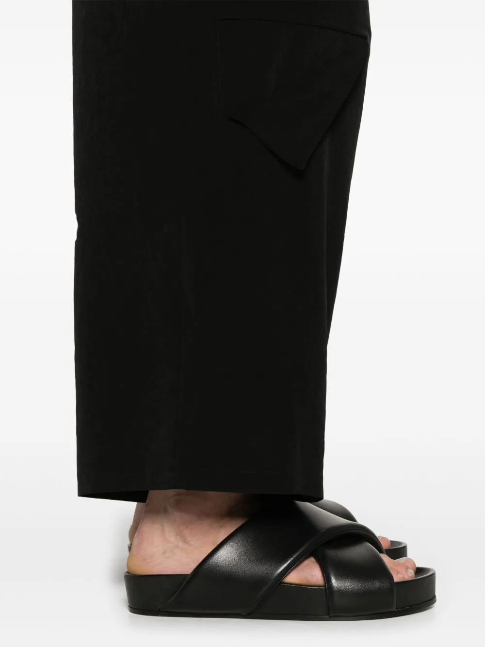 YOHJI YAMAMOTO POUR HOMME - Men Cut-Out Detail Pants Clothing_yohji-yamamoto