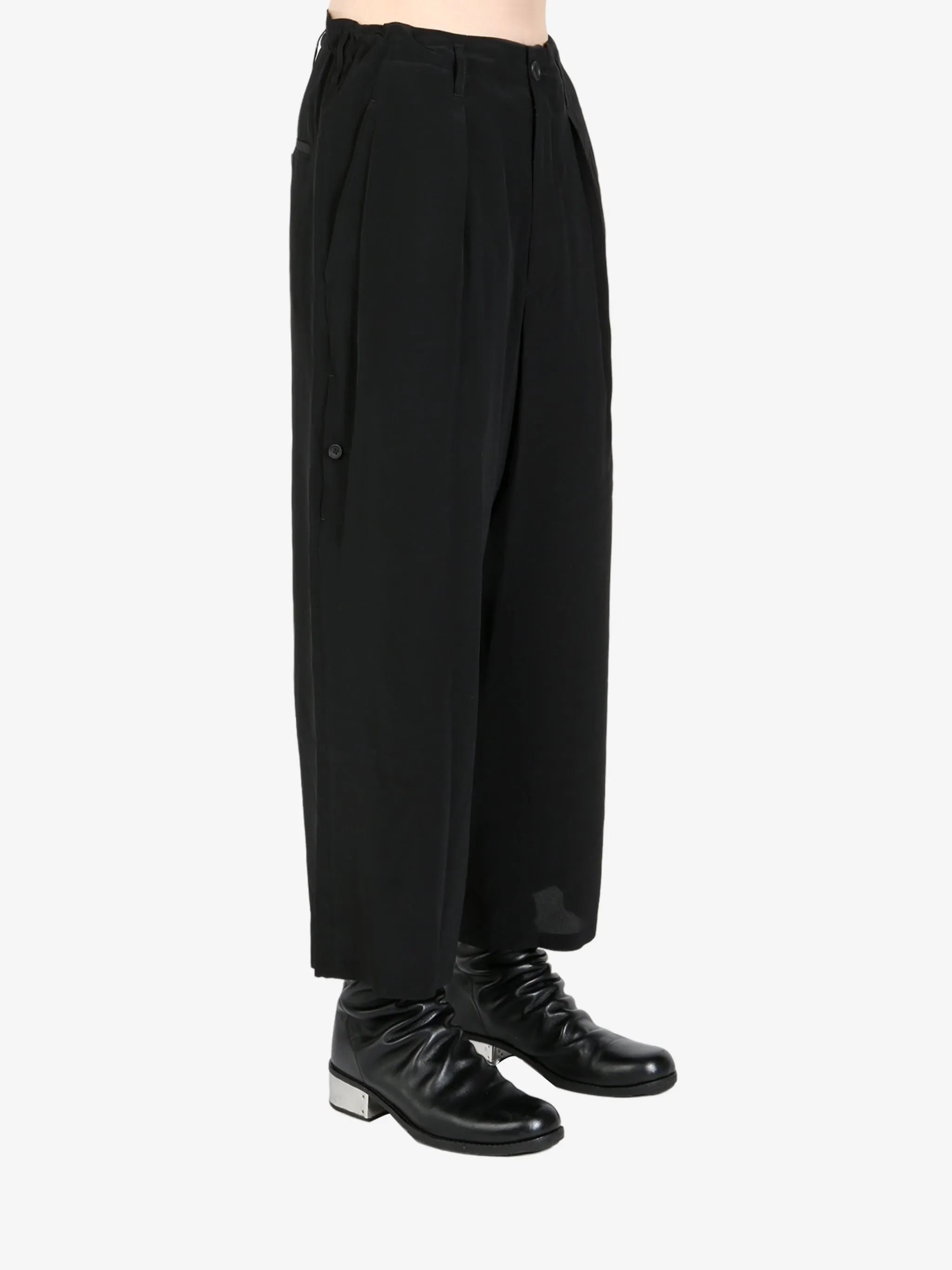 YOHJI YAMAMOTO POUR HOMME - Men Silk Coin Pocket Pant Clothing_yohji-yamamoto