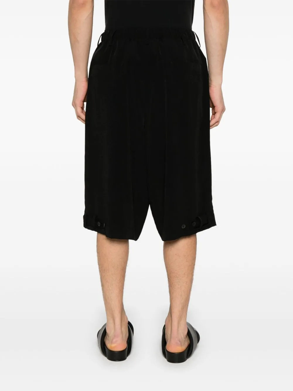 YOHJI YAMAMOTO POUR HOMME - Men Tab Half Pants Clothing_yohji-yamamoto