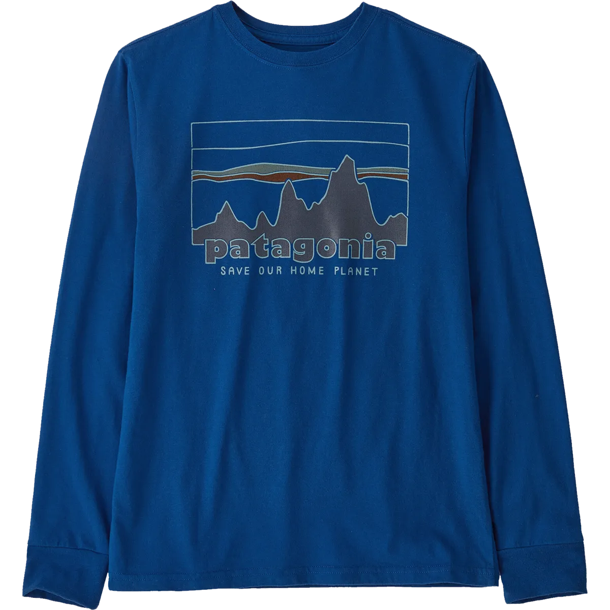 Youth Long-Sleeved Regenerative Organic Cotton Graphic T-Shirt Patagonia Clothing