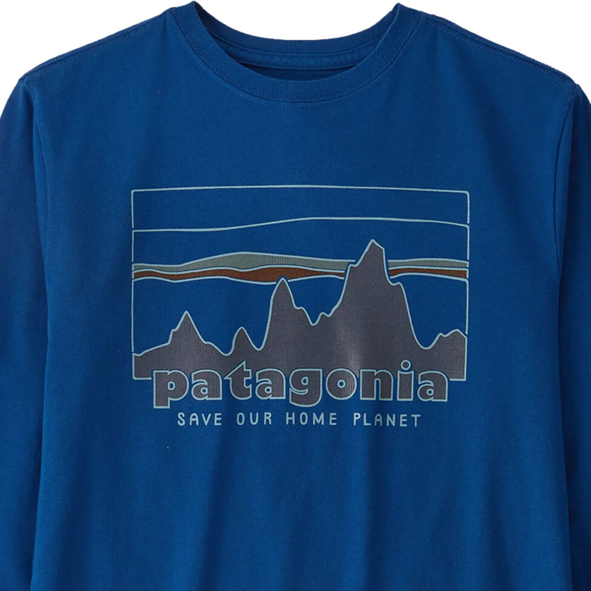 Youth Long-Sleeved Regenerative Organic Cotton Graphic T-Shirt Patagonia Clothing